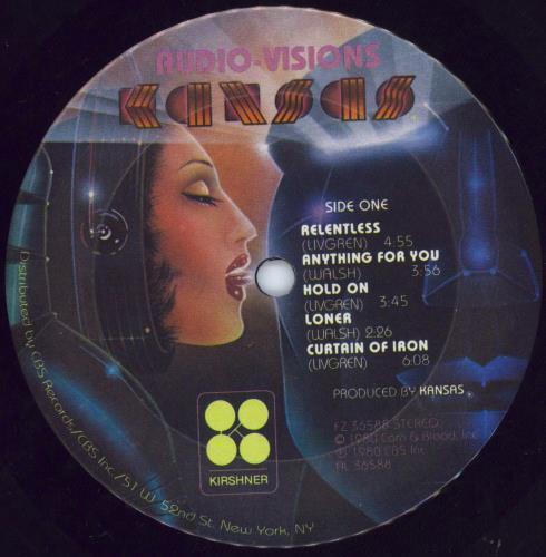 Kansas Audio-Visions vinyl LP album (LP record) US KNSLPAU802270
