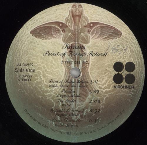 Kansas Point Of Know Return vinyl LP album (LP record) US KNSLPPO276212