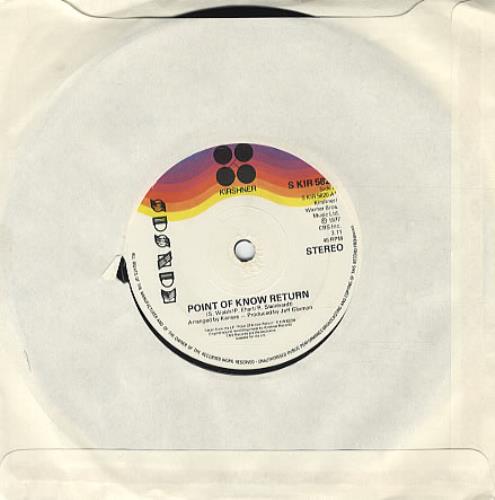Kansas Point Of Know Return 7" vinyl single (7 inch record / 45) UK KNS07PO334572