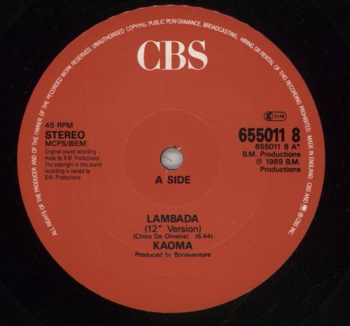 Kaoma Lambada 12" vinyl single (12 inch record / Maxi-single) UK KMA12LA565352
