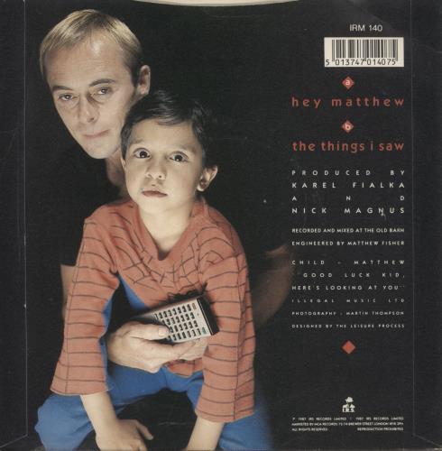 Karel Fialka Hey Matthew - Picture Sleeve 7" vinyl single (7 inch record / 45) UK KFK07HE565579