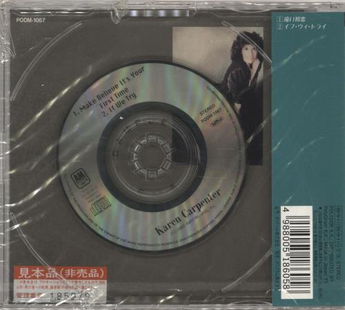Karen Carpenter Make Believe It's Your First Time - Sealed 3" CD single (CD3) Japanese KCAC3MA719988