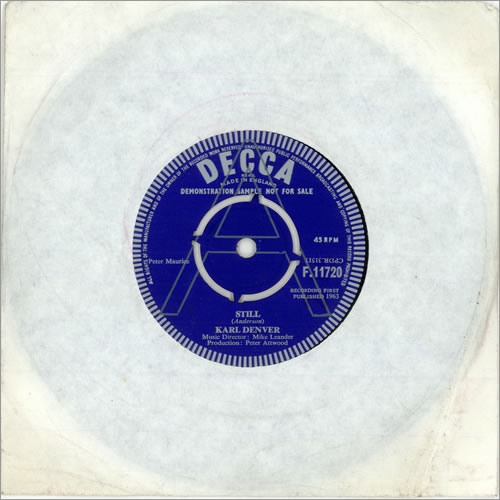 Karl Denver Still 7" vinyl single (7 inch record / 45) UK KAR07ST480548