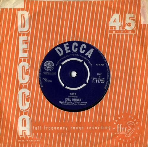 Karl Denver Still 7" vinyl single (7 inch record / 45) UK KAR07ST562741