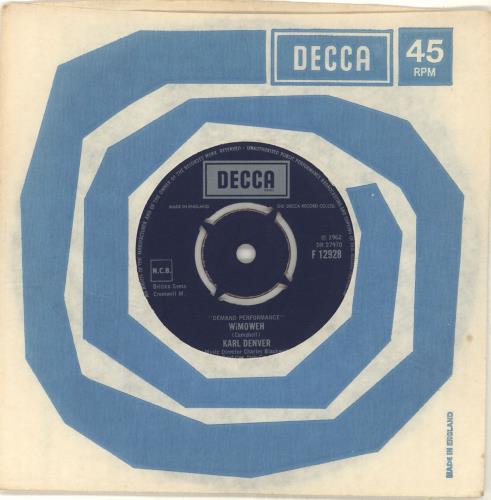 Karl Denver Wimoweh 7" vinyl single (7 inch record / 45) UK KAR07WI694498