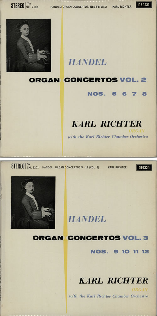 Karl Richter Handel: Organ Concertos 1-12 Volumes 1-3 - WB 3-LP vinyl record set (Triple LP Album) UK K653LHA638243