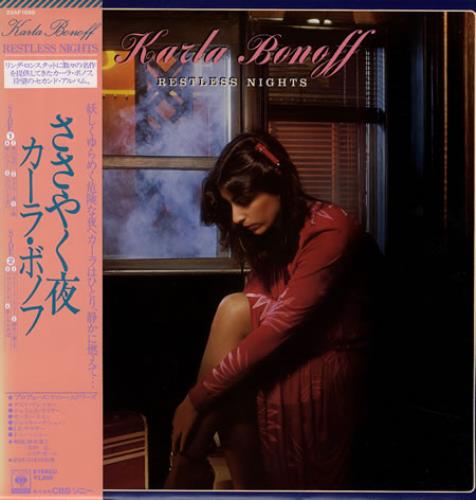 Karla Bonoff Restless Nights + Obi vinyl LP album (LP record) Japanese KBFLPRE360147