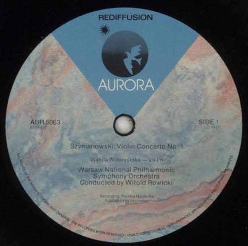 Karol Szymanowski The Violin Concertos vinyl LP album (LP record) UK S54LPTH871554