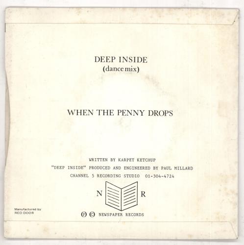 Karpet Ketchup Deep Inside (Dance Mix) 7" vinyl single (7 inch record / 45) UK OZ207DE671786