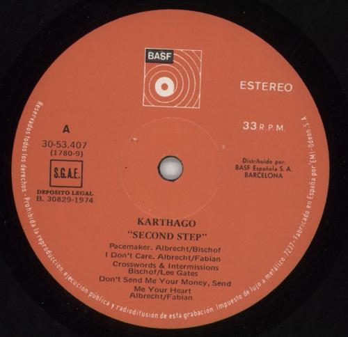 Karthago Second Step vinyl LP album (LP record) Spanish KP4LPSE865653