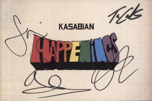 Kasabian Happenings - Daft-Apeth The Rare Edition - Clear Vinyl - Autogrpahed vinyl LP album (LP record) UK KABLPHA874881