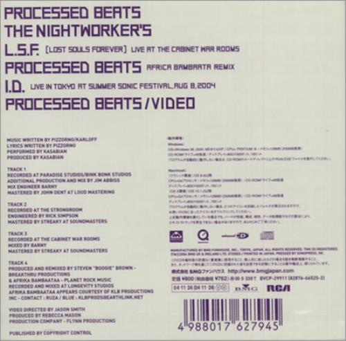 Kasabian Processed Beats CD single (CD5 / 5") Japanese KABC5PR305658