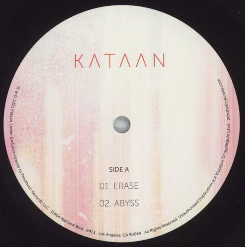 Kataan Kataan - Clear With Black Swirl vinyl 12" vinyl single (12 inch record / Maxi-single) US 6B812KA822372