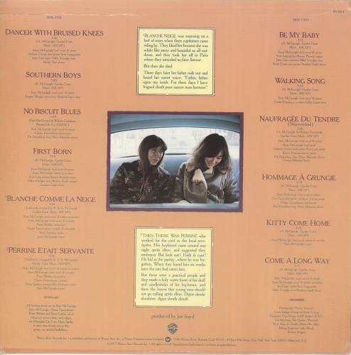 Kate & Anna McGarrigle Dancer With Bruised Knees vinyl LP album (LP record) US K&ALPDA693852