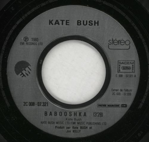 Kate Bush Babooshka - [b] 7" vinyl single (7 inch record / 45) French BUS07BA31729