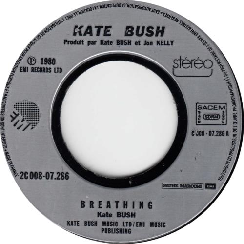Kate Bush Breathing - Bat Sleeve - EX 7" vinyl single (7 inch record / 45) French BUS07BR636997