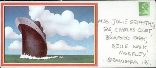 Kate Bush Handwritten Letter With Original Stamped Envelope memorabilia UK BUSMMHA532721