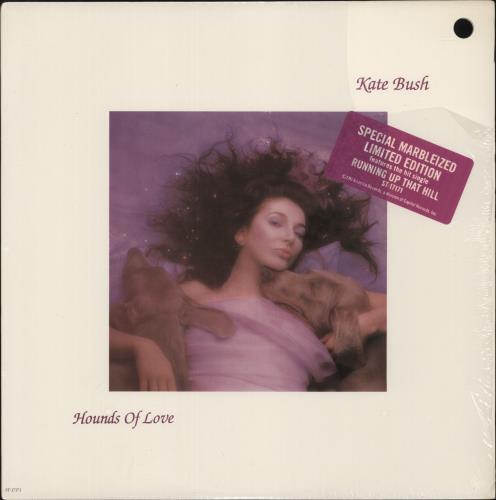 Kate Bush Hounds Of Love - Grey Marbled Vinyl + Promo Punch-hole & Shrink with Sticker vinyl LP album (LP record) US BUSLPHO879358