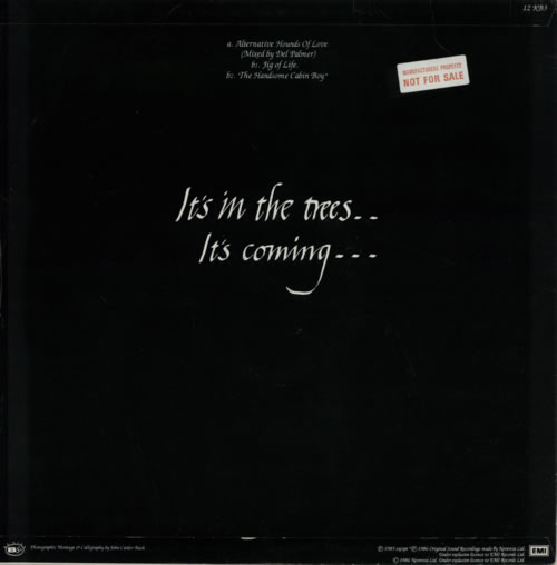 Kate Bush Hounds Of Love - Promo stickered 12" vinyl single (12 inch record / Maxi-single) UK BUS12HO589804