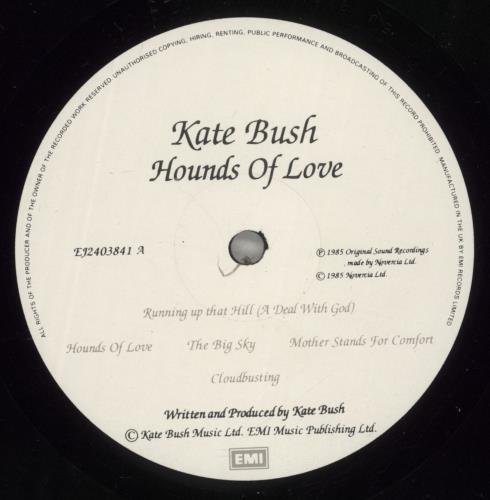 Kate Bush Hounds Of Love - VG vinyl LP album (LP record) UK BUSLPHO724751