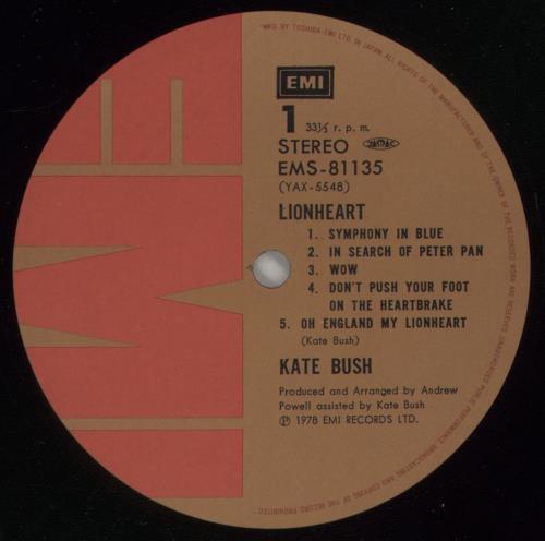 Kate Bush Lionheart + Obi vinyl LP album (LP record) Japanese BUSLPLI103569