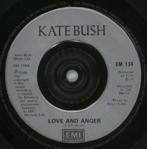 Kate Bush Love And Anger 7" vinyl single (7 inch record / 45) UK BUS07LO236985