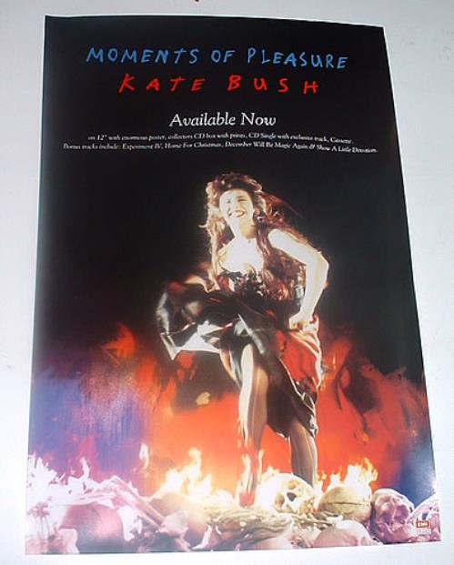 Kate Bush Moments Of Pleasure poster UK BUSPOMO25361