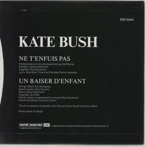 Kate Bush Ne T'enfuis Pas 7" vinyl single (7 inch record / 45) UK BUS07NE750072