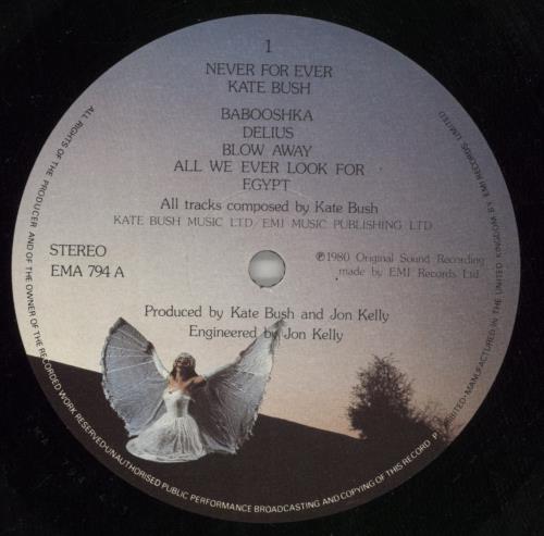 Kate Bush Never For Ever - 1st - Laminated Sleeve vinyl LP album (LP record) UK BUSLPNE869038