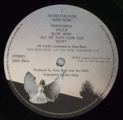 Kate Bush Never For Ever - 2nd vinyl LP album (LP record) UK BUSLPNE724328