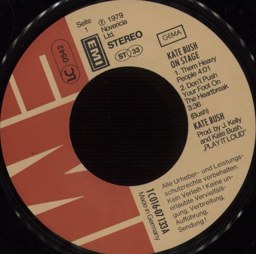 Kate Bush On Stage 7" vinyl single (7 inch record / 45) German BUS07ON23847