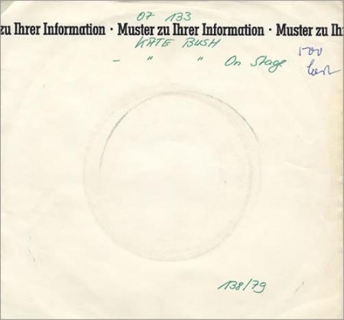 Kate Bush On Stage 7" vinyl single (7 inch record / 45) German BUS07ON358609