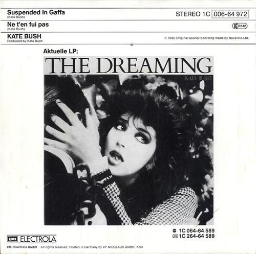 Kate Bush Suspended In Gaffa 7" vinyl single (7 inch record / 45) German BUS07SU12720