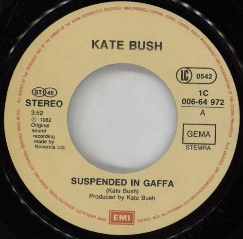 Kate Bush Suspended In Gaffa 7" vinyl single (7 inch record / 45) French BUS07SU755979