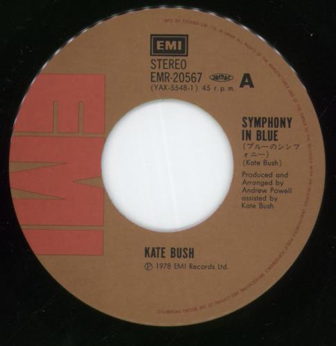 Kate Bush Symphony In Blue 7" vinyl single (7 inch record / 45) Japanese BUS07SY05890