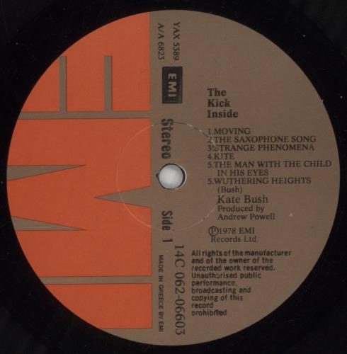 Kate Bush The Kick Inside vinyl LP album (LP record) Greek BUSLPTH460391