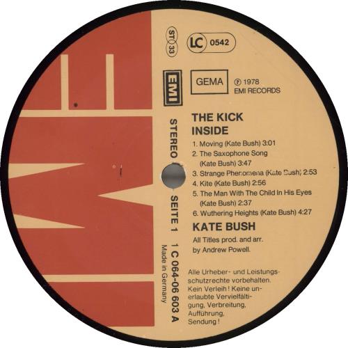 Kate Bush The Kick Inside vinyl LP album (LP record) German BUSLPTH696152