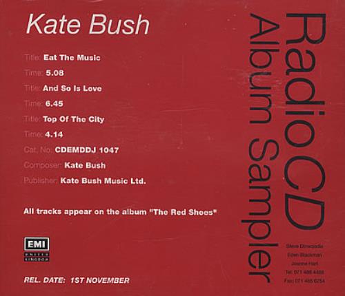 Kate Bush The Red Shoes Album Sampler CD single (CD5 / 5") UK BUSC5TH22656