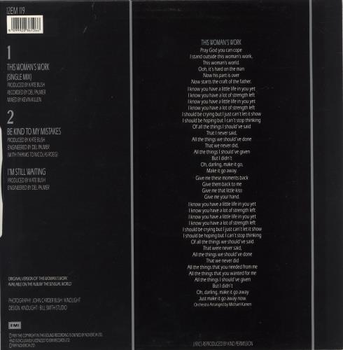 Kate Bush This Woman's Work 12" vinyl single (12 inch record / Maxi-single) UK BUS12TH125341