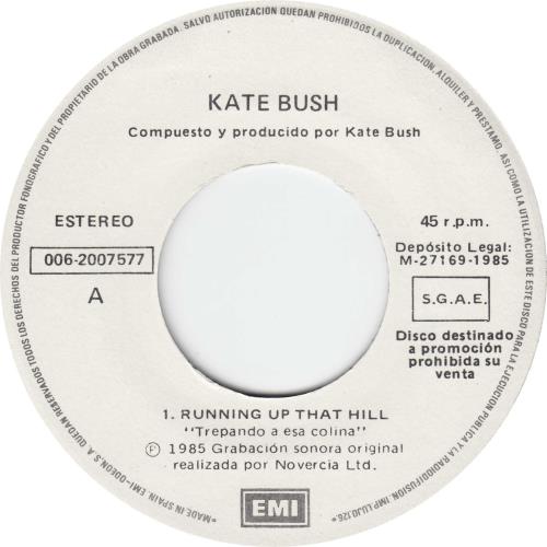 Kate Bush Trepando A Esa Colina 7" vinyl single (7 inch record / 45) Spanish BUS07TR581623