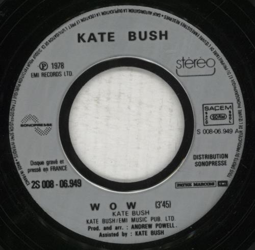 Kate Bush Wow 7" vinyl single (7 inch record / 45) French BUS07WO385877