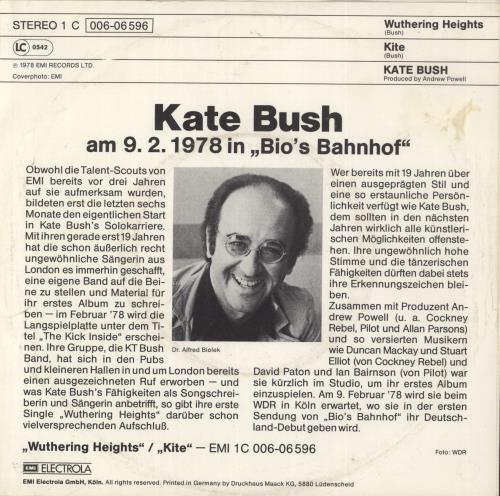 Kate Bush Wuthering Heights 7" vinyl single (7 inch record / 45) German BUS07WU139826