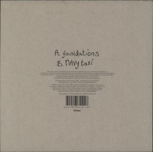 Kate Nash Foundations 7" vinyl single (7 inch record / 45) UK KNH07FO441765