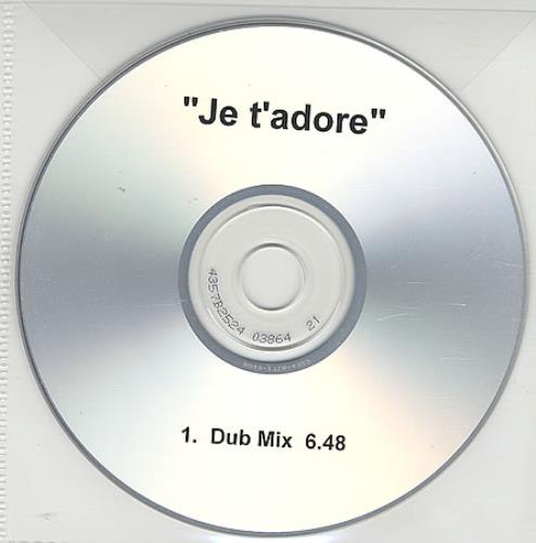 Kate Ryan Je 'T'Adore CD-R acetate UK KR2CRJE390219