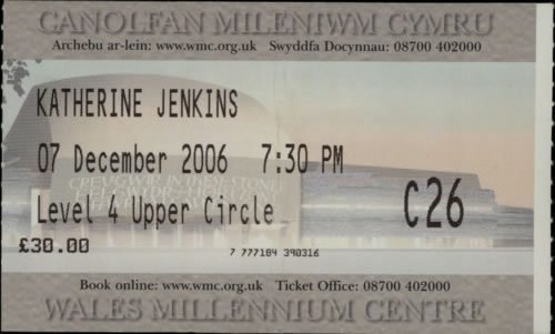 Katherine Jenkins Serenade Tour 2006 + Ticket Stub tour programme UK KJETRSE587211
