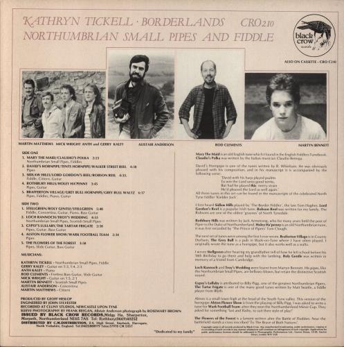 Kathryn Tickell Borderlands vinyl LP album (LP record) UK KK8LPBO543991