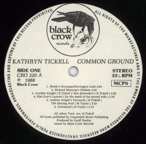 Kathryn Tickell Common Ground vinyl LP album (LP record) UK KK8LPCO578009