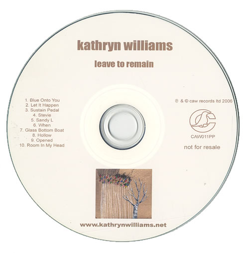 Kathryn Williams Leave To Remain CD-R acetate UK KWMCRLE473630