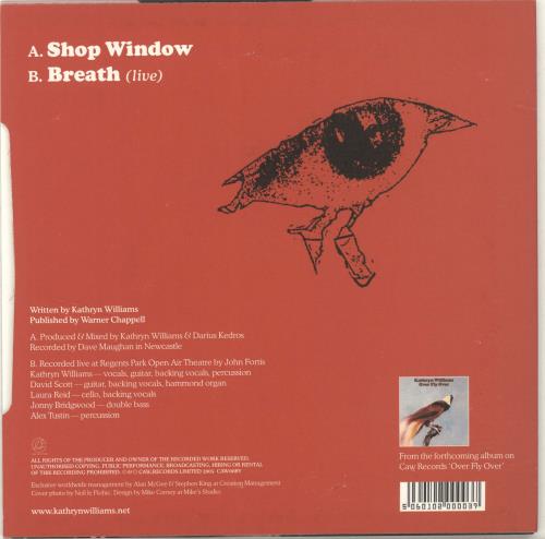 Kathryn Williams Shop Window - Autographed 7" vinyl single (7 inch record / 45) UK KWM07SH322983