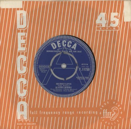 Kathy Kirby Secret Love 7" vinyl single (7 inch record / 45) UK KKB07SE881101